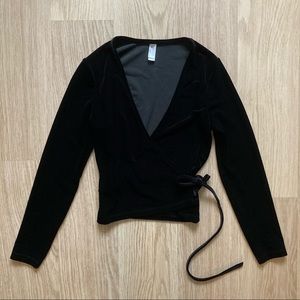AA Velvet Wrap Top